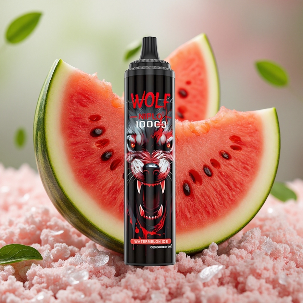 JNR Wolf Niplo 10000 Puffs 20ml 5% Type-C Watermelon Ice