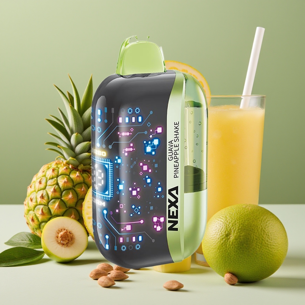 NEXA Ultra 50000 Puffs 20ml 5% Display Screen Dual Mesh Disposable Vape Guava Pineapple Shake
