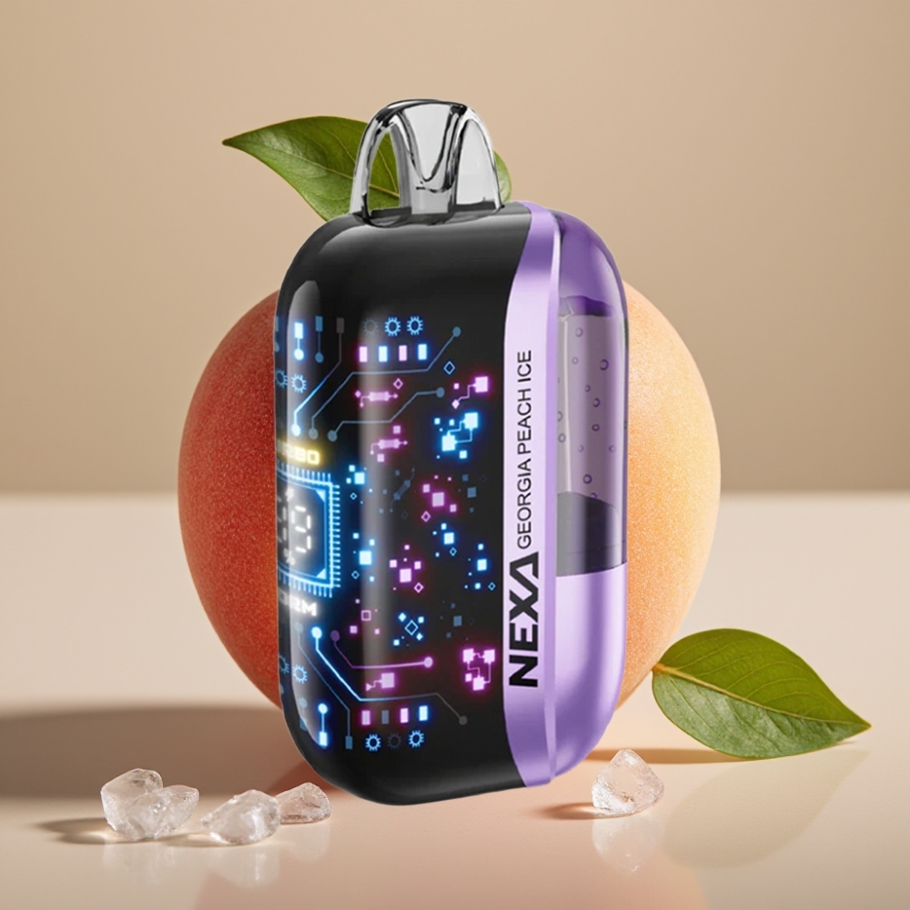 NEXA Ultra 50000 Puffs 20ml 5% Type-C Dual Mesh Disposable Vape Georgia Peach Ice