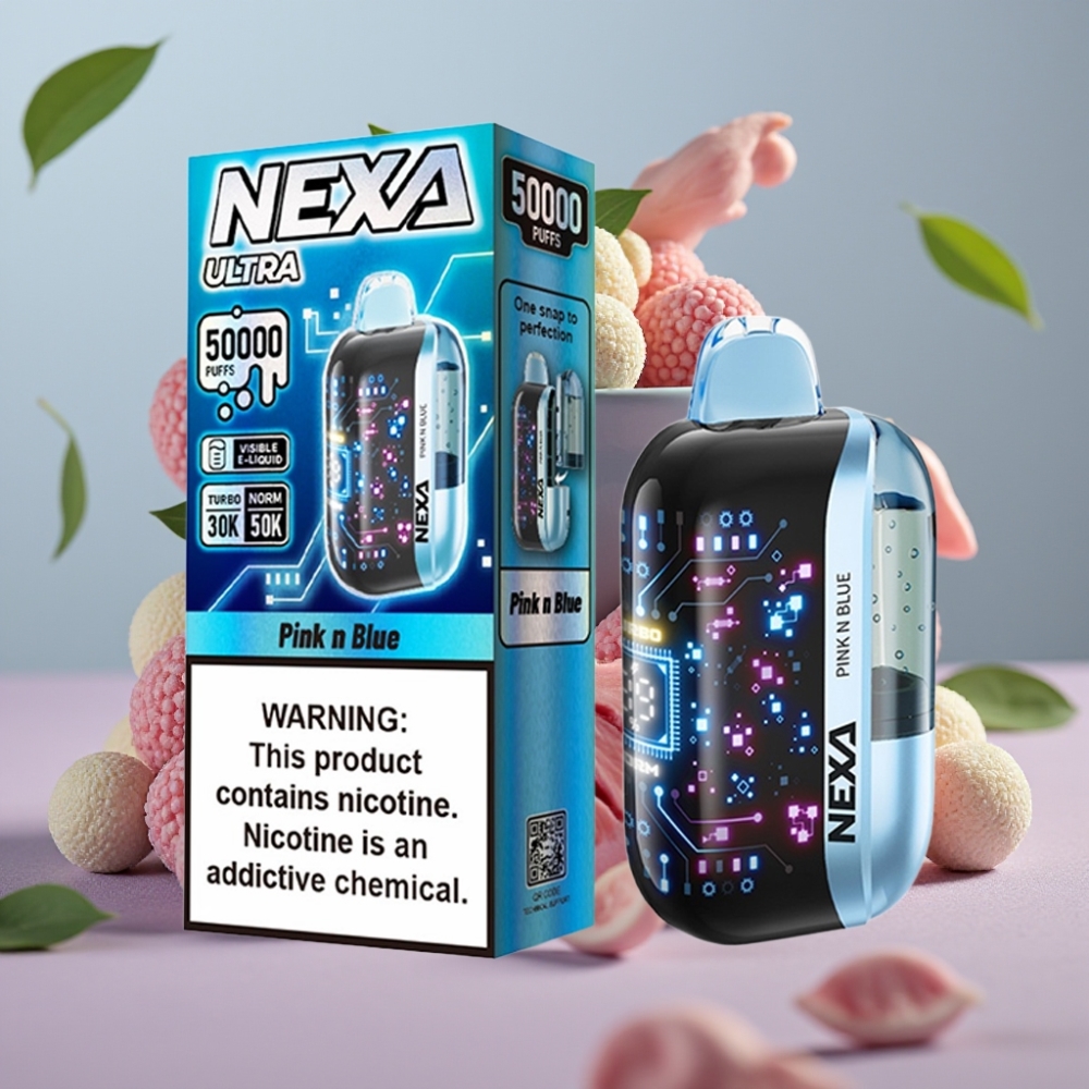 NEXA Ultra 50K Disposable Vape 20ml 5% Dual Mesh Type-C Pink N Blue