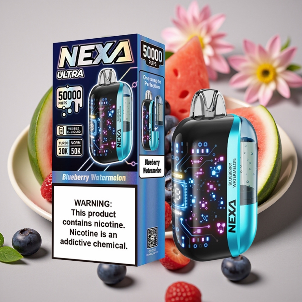 NEXA Ultra 50K Disposable Vape 20ml 5% Nicotine Blueberry Watermelon