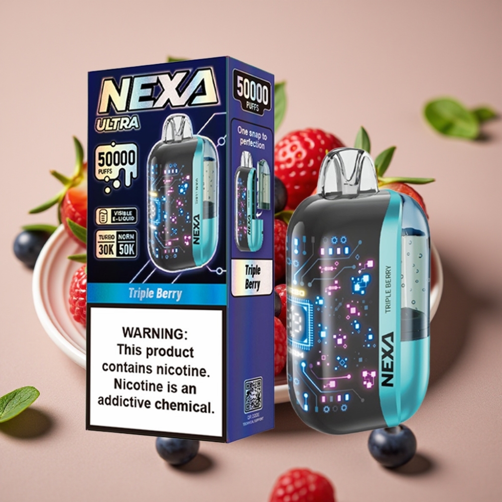 NEXA Ultra 50K Disposable Vape 20ml 5% Triple Berry Belgie vape leverancier