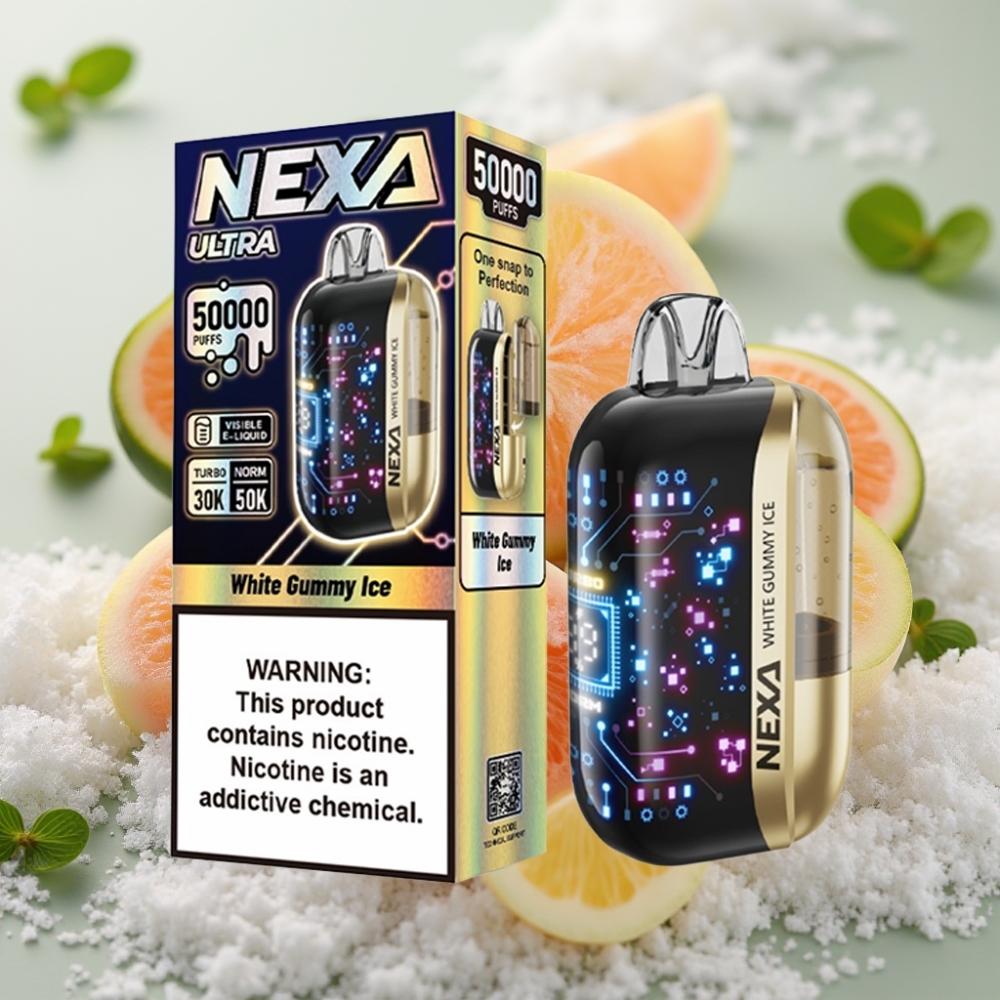 NEXA Ultra 50K Disposable Vape 20ml 5% Wit Gummy Ijs Type-C