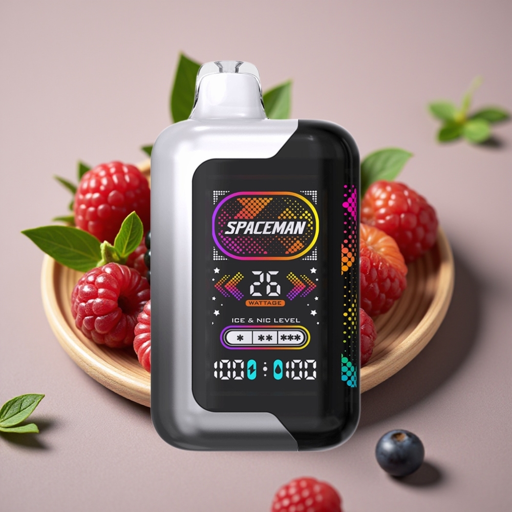 SMOK Spaceman SP40000 0% Nic 20ml 40000 Puffs 1000mAh LED Scherm Blackberry Razz