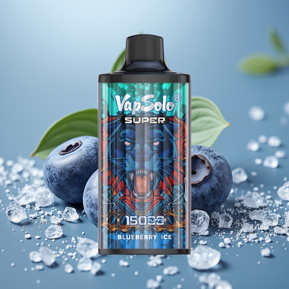 Vapsolo Super 15000 Puffs 40ml 850mah Mesh Type-C Blueberry Ice