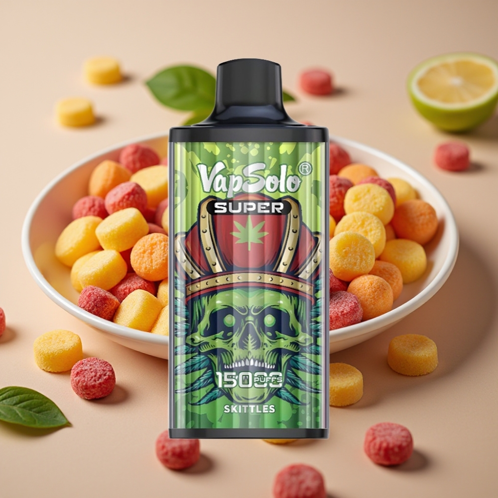 Vapsolo Super 15000 Puffs 40ml 850mah Type-C Skittles Belgie vape leverancier