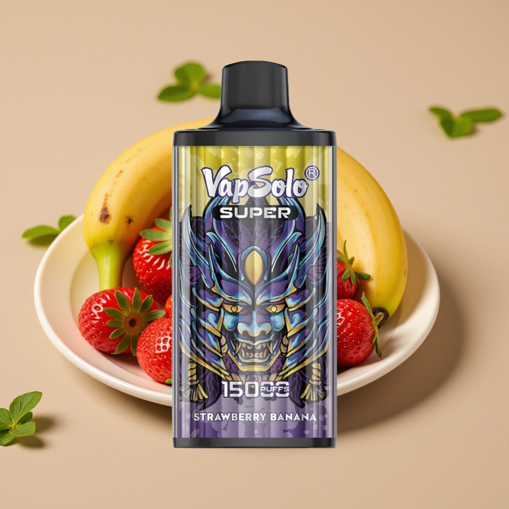Vapsolo Super 15000 Puffs 40ml 850mah Type-C Strawberry Banana