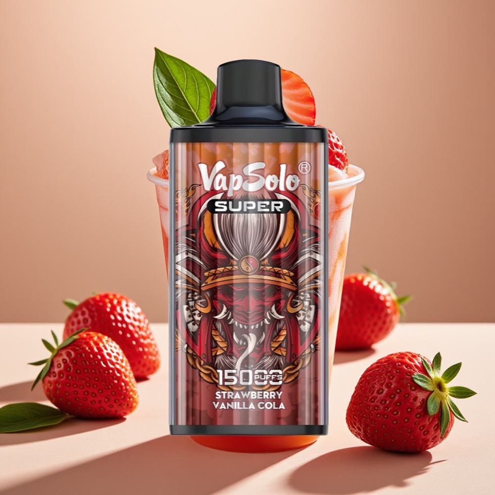 Vapsolo Super 15000 Puffs 40ml Type-C Aardbei Vanille Cola