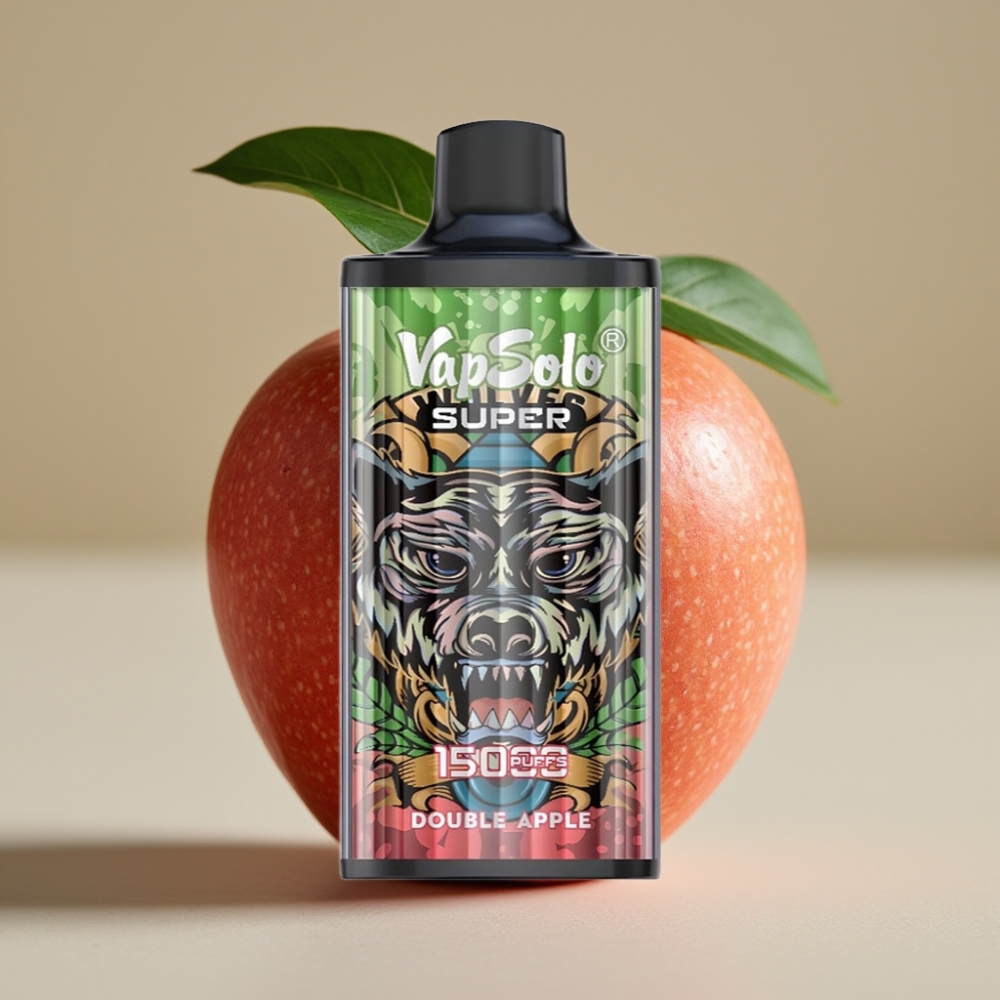 Vapsolo Super 15000 Puffs 40ml Type-C Double Apple Belgie vape leverancier