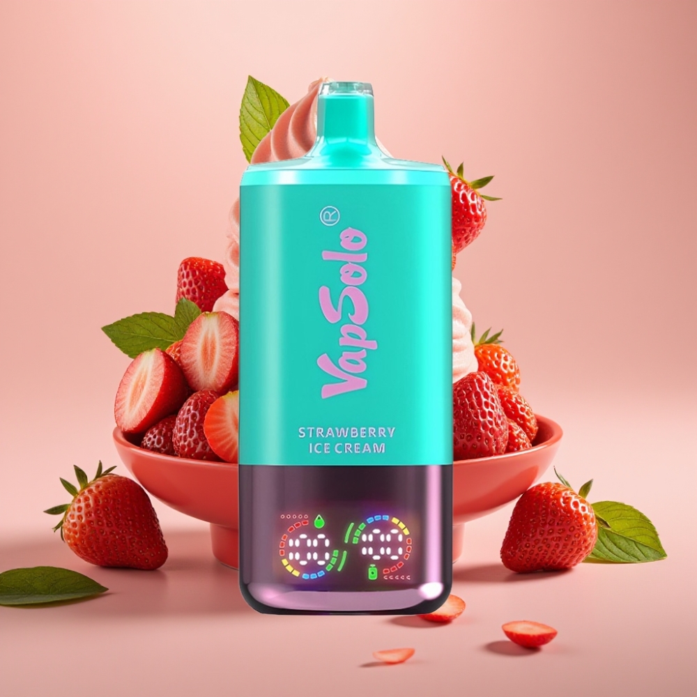 VapSolo Triple 30000 Puffs 40ml Type-C Strawberry Ice Cream