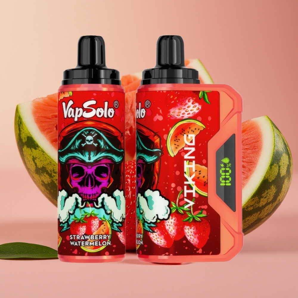 VapSolo VIKING 12000 Puffs 22ml Type-C Disposable Vape Aardbei Watermeloen