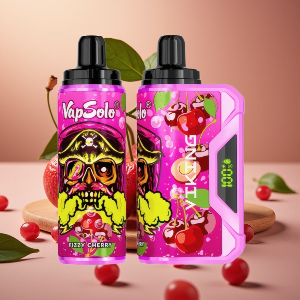 VapSolo VIKING 12000 Puffs 22ml Type-C Fizzy Cherry Belgie vape leverancier