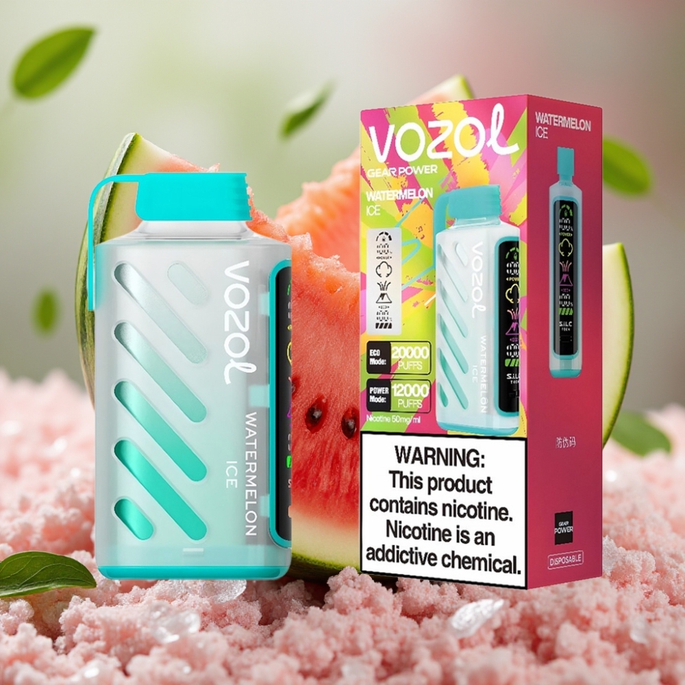 VOZOL Gear Power 20000 Puffs Dual Mesh Coil 20mL Watermelon Ice 50mg