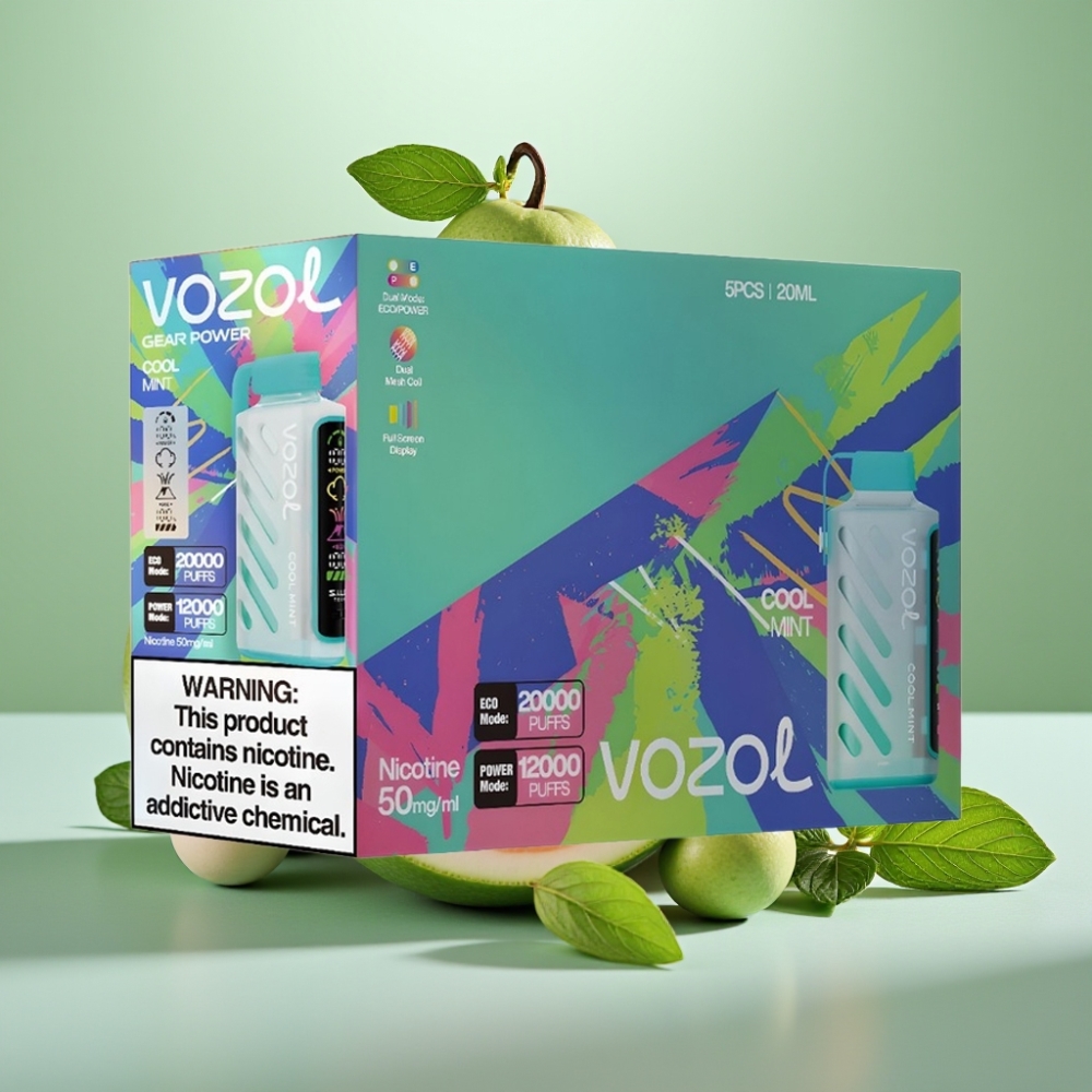 VOZOL Gear Power 20000 Puffs Dual Mesh Coil Cool Mint 20mL
