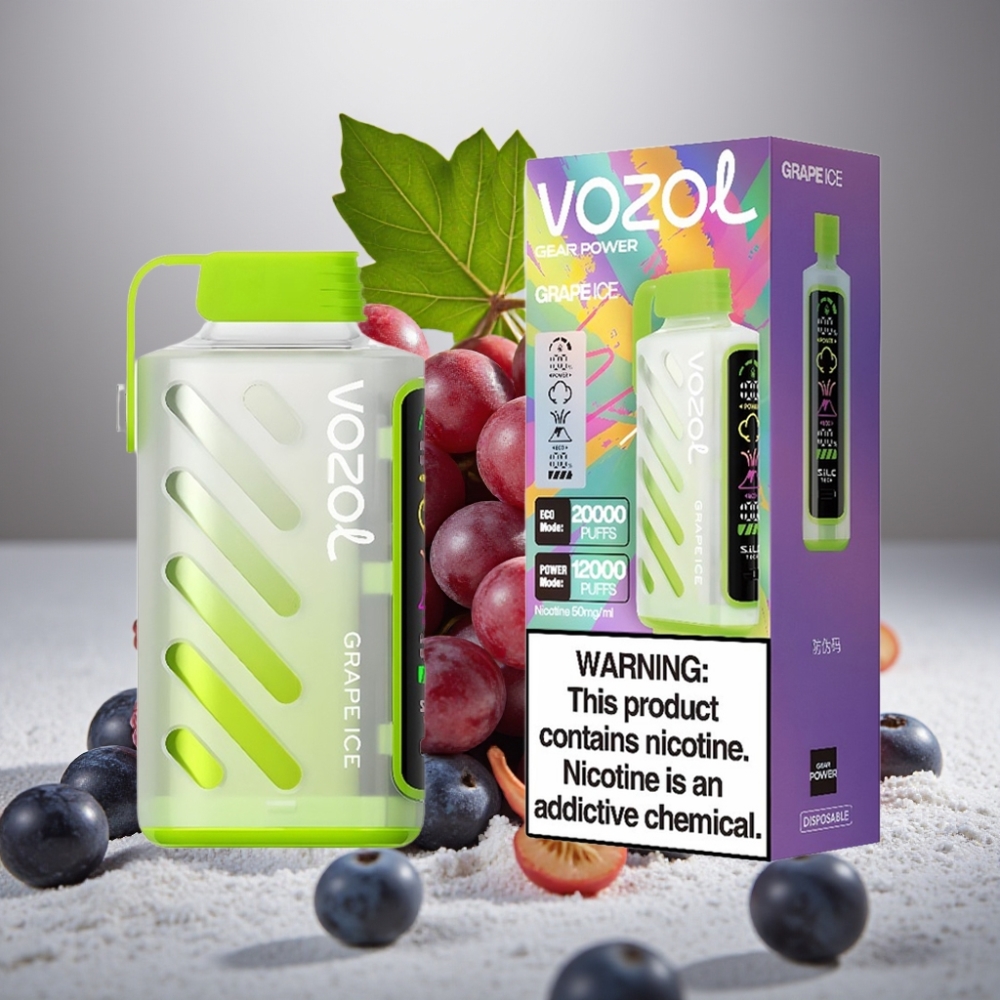 VOZOL Gear Power 20000 Puffs Dual Mesh Full Screen 20mL Grape Ice