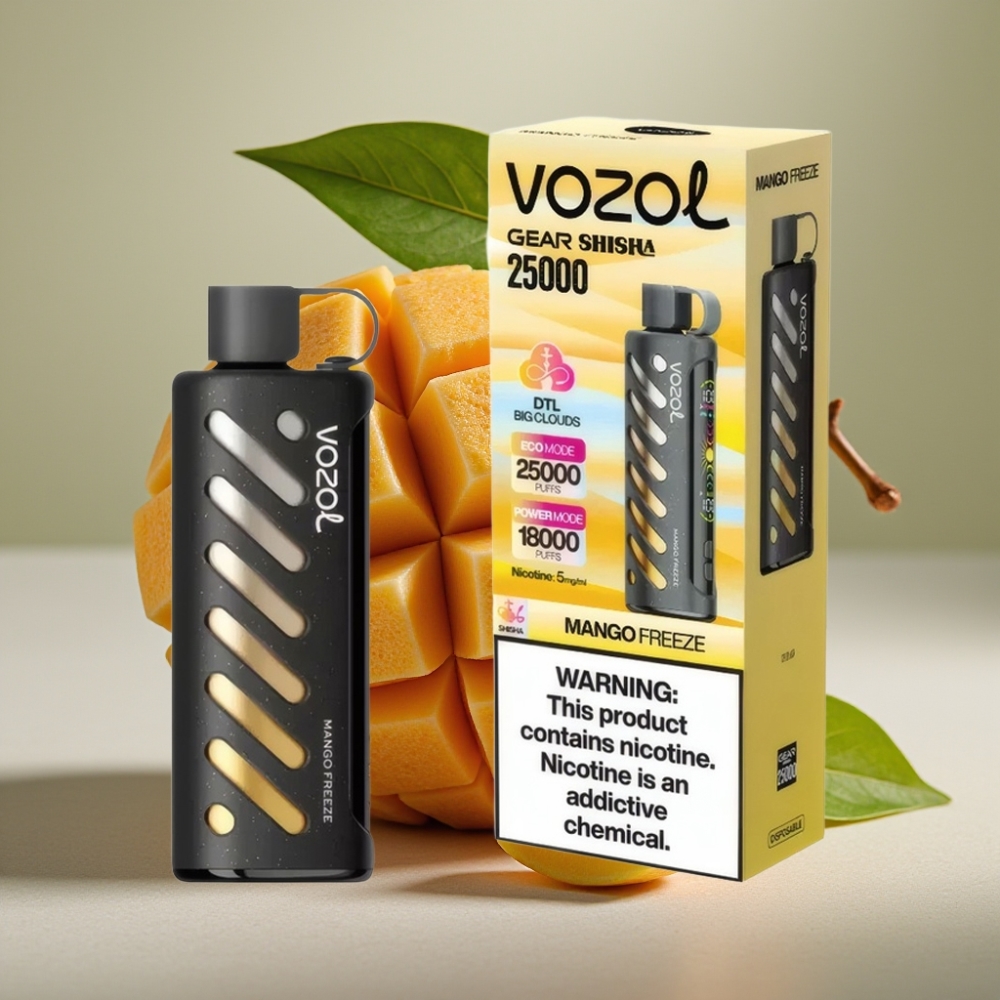 VOZOL Gear Shisha 25000 Puffs Dual Mesh Mango Freeze 5mg/ml