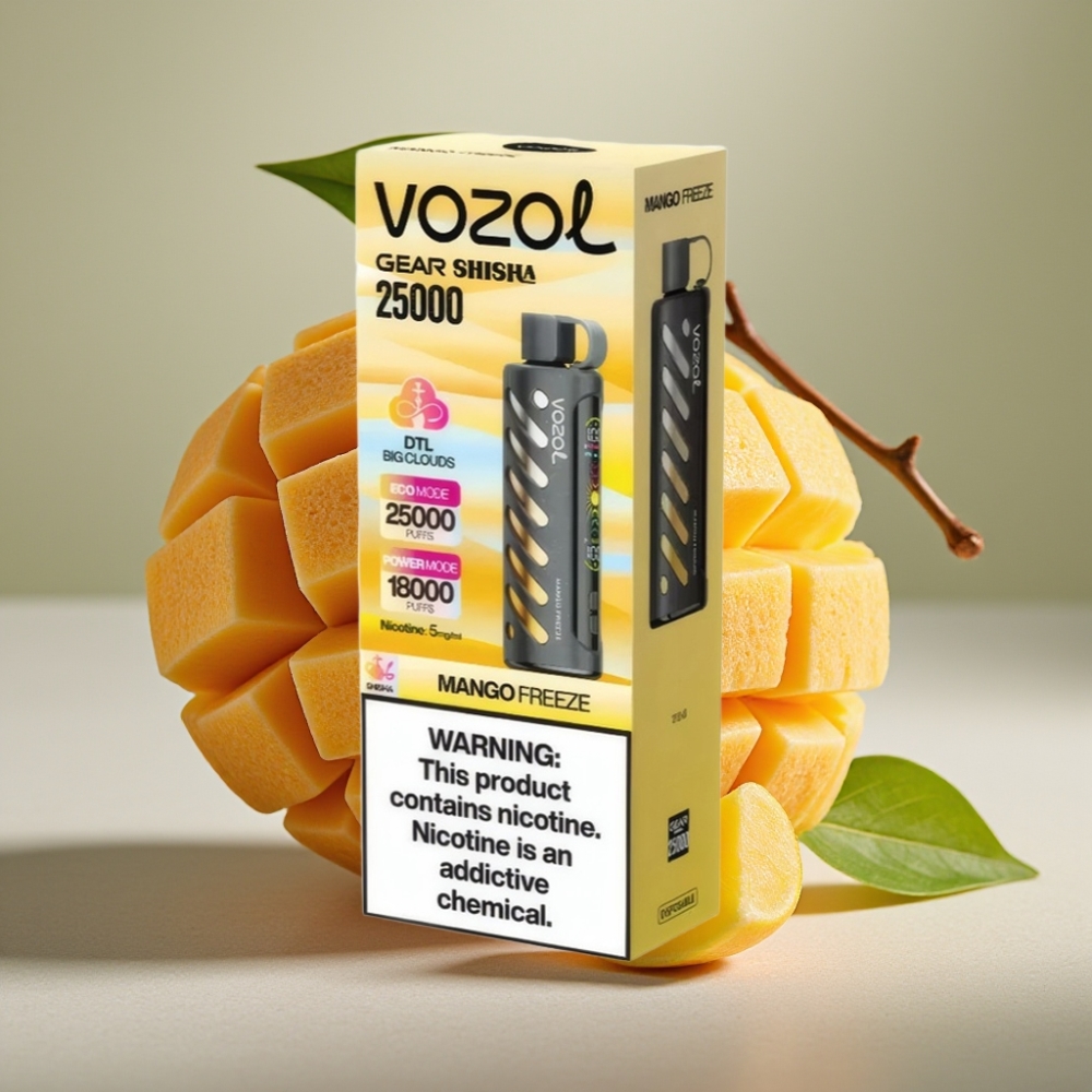 VOZOL Gear Shisha 25000 Puffs Dual Mesh Mango Freeze 5mg/ml