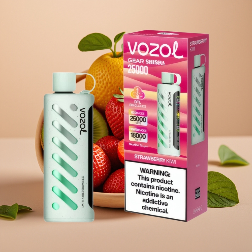 VOZOL Gear Shisha 25000 Puffs Dual Mesh Strawberry Kiwi 5mg/ml