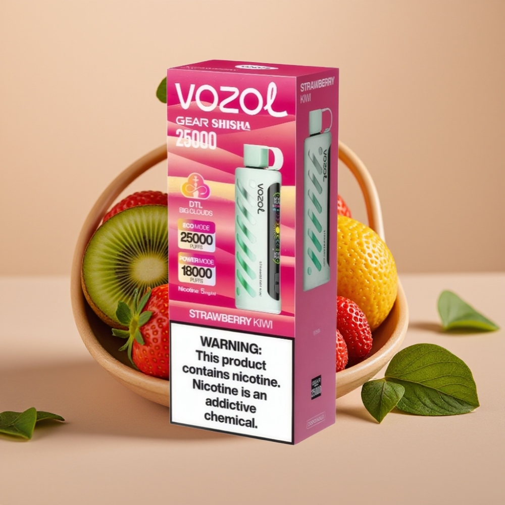 VOZOL Gear Shisha 25000 Puffs Dual Mesh Strawberry Kiwi 5mg/ml