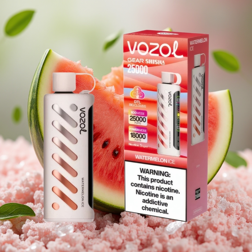 VOZOL Gear Shisha 25000 Puffs Dual Mesh Watermelon Ice 5mg/ml 1000mAh