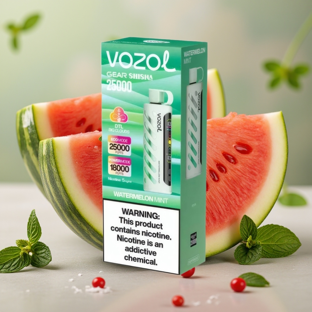 VOZOL Gear Shisha 25000 Puffs Dual Mesh Watermelon Mint 5mg/ml