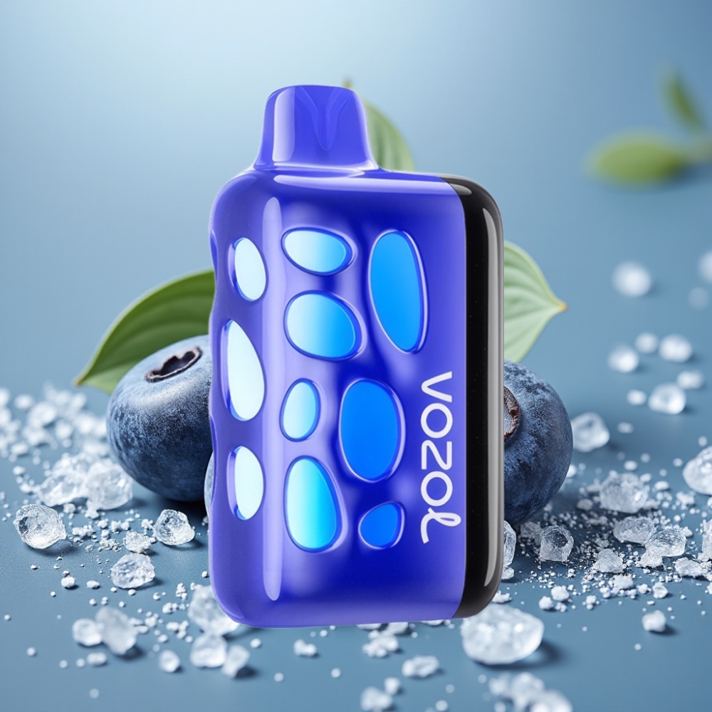 VOZOL RAVE 40000 270° Glow 20Mins Charge Blueberry Ice Belgie vape leverancier