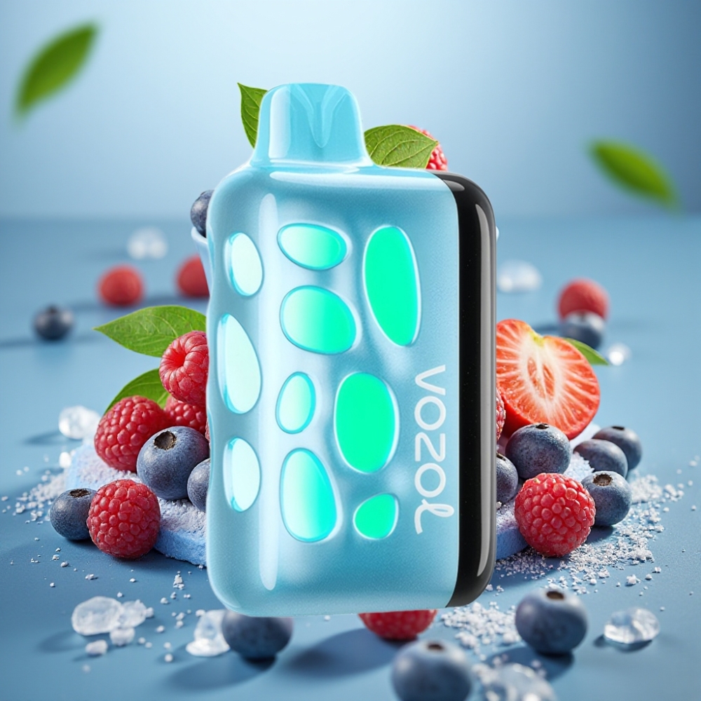 VOZOL RAVE 40000 270° Glow 20Mins Opladen Blue Razz Ice Belgie vape leverancier