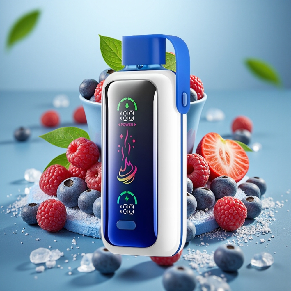 VOZOL Star 20000 Puffs 2.2" HD Scherm Dual Mesh Blue Razz Ice