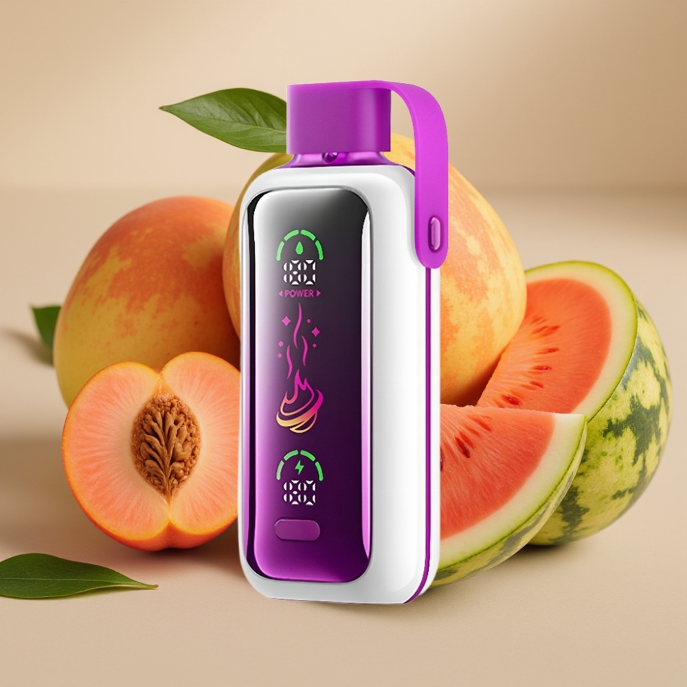 VOZOL Star 20000 Puffs 2.2" HD Spiegel Scherm Dual Mesh 650mAh Perzik Mango Watermeloen