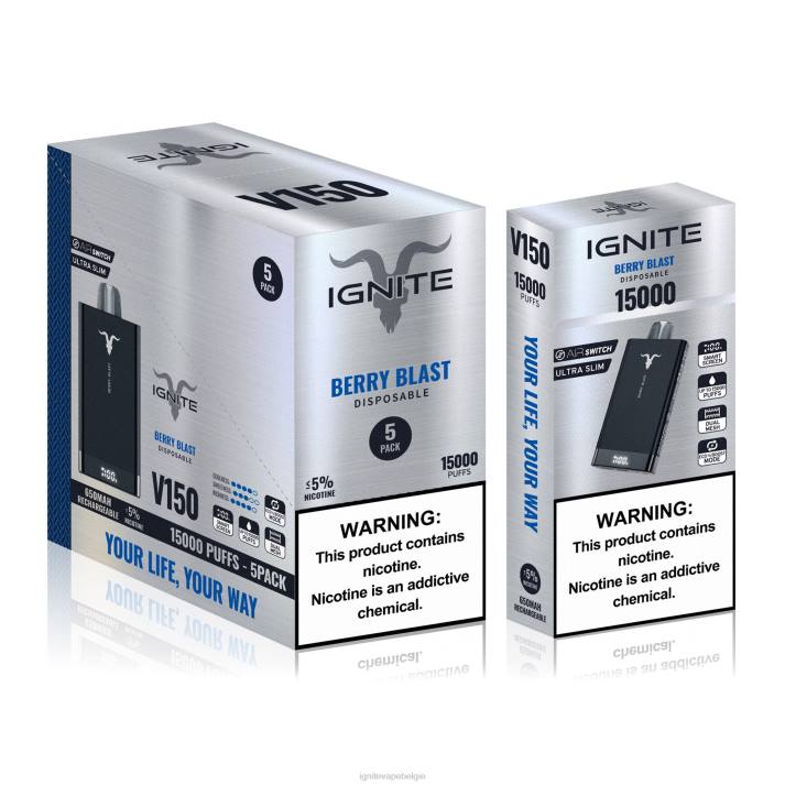 IGNITE tobacco vape - aardbei appel watermeloen IGNITE V150 vape-pen 5-pack 0040T91