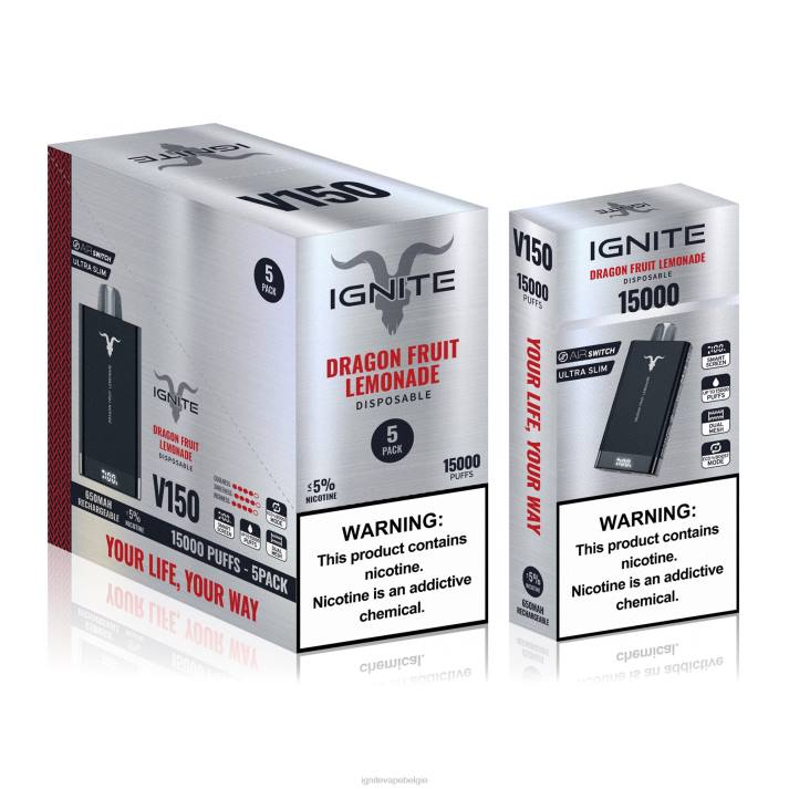 IGNITE tobacco vape - aardbei appel watermeloen IGNITE V150 vape-pen 5-pack 0040T91