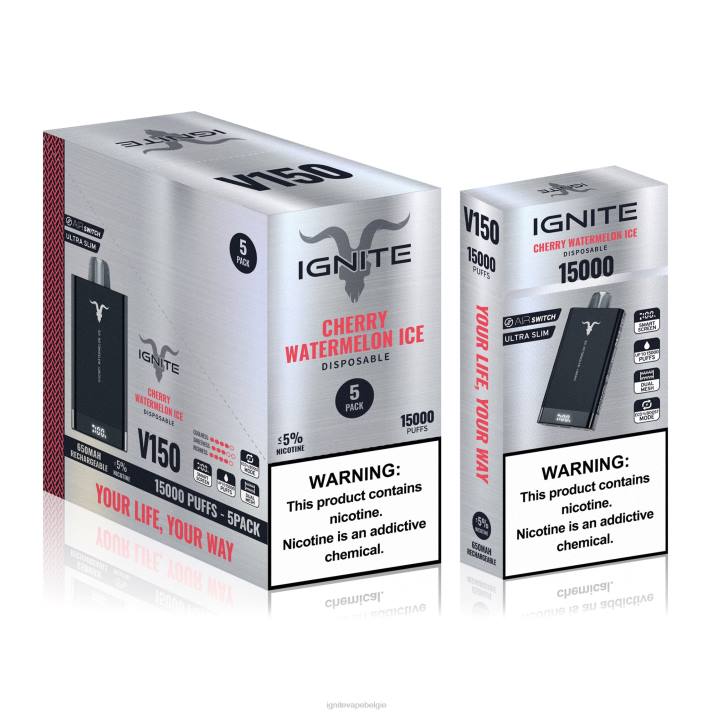 IGNITE tobacco vape - aardbei appel watermeloen IGNITE V150 vape-pen 5-pack 0040T91