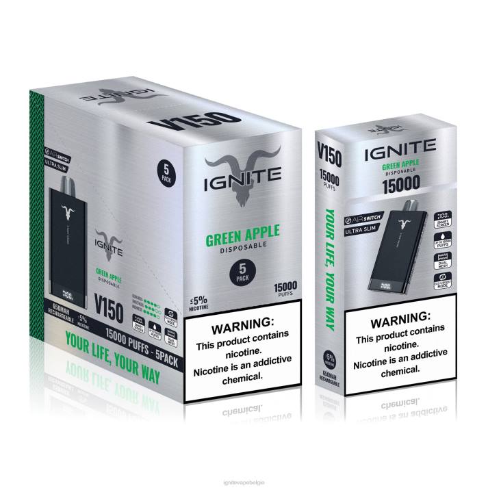 IGNITE tobacco vape - aardbei appel watermeloen IGNITE V150 vape-pen 5-pack 0040T91