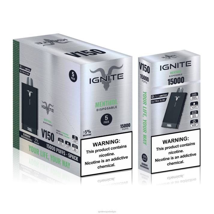 IGNITE tobacco vape - aardbei appel watermeloen IGNITE V150 vape-pen 5-pack 0040T91