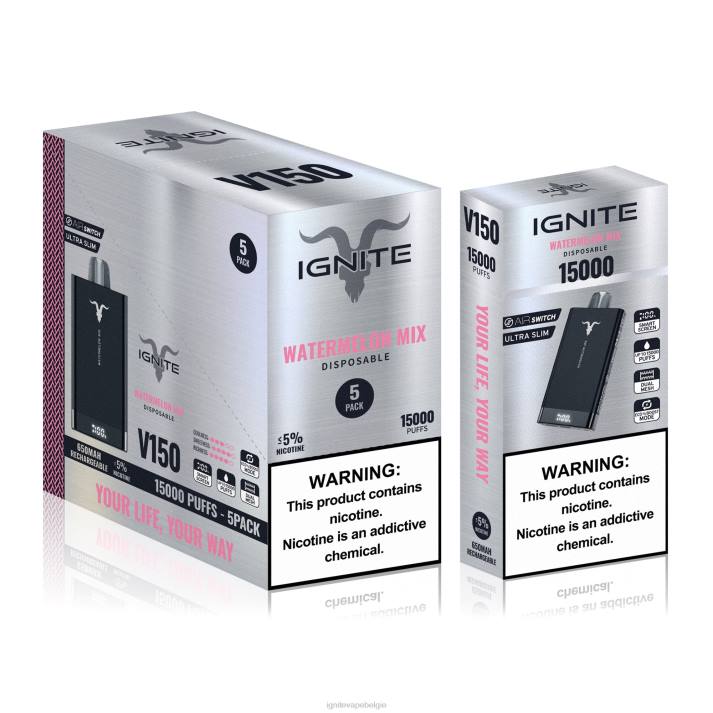 IGNITE tobacco vape - aardbei appel watermeloen IGNITE V150 vape-pen 5-pack 0040T91