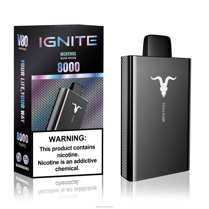 IGNITE vape nicotine - grapefruit munt IGNITE V80 vape-pen 0040T45