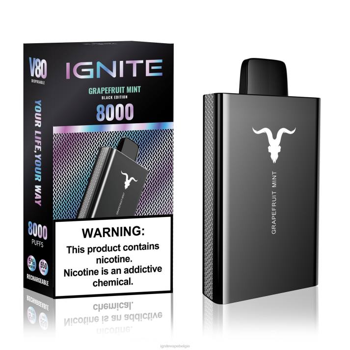IGNITE vape nicotine - grapefruit munt IGNITE V80 vape-pen 0040T45