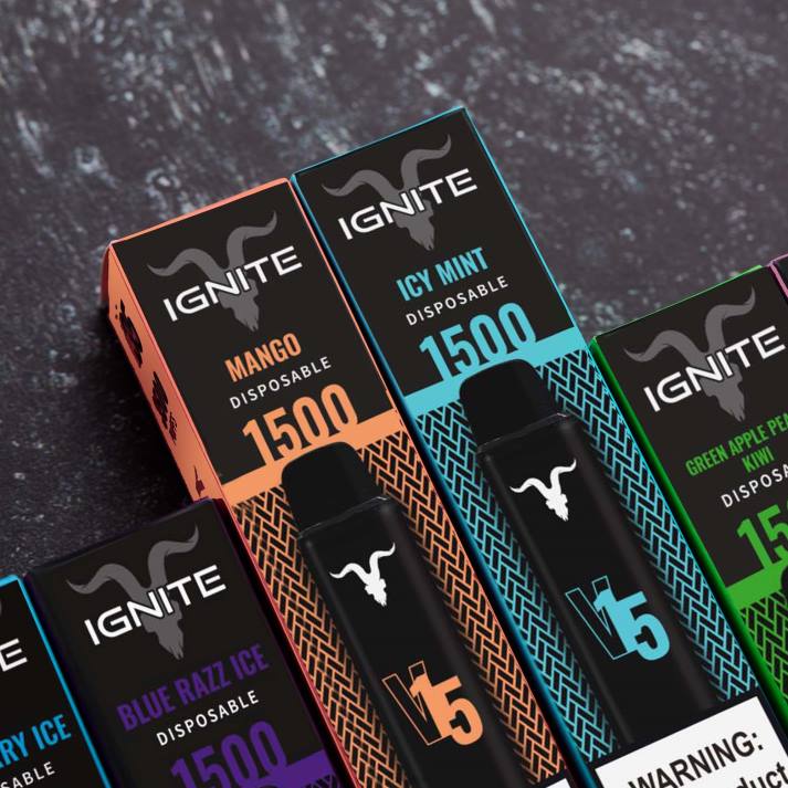 IGNITE tobacco vape - groene appel perzik kiwi IGNITE V15 vape-pen 10-pack 0040T101