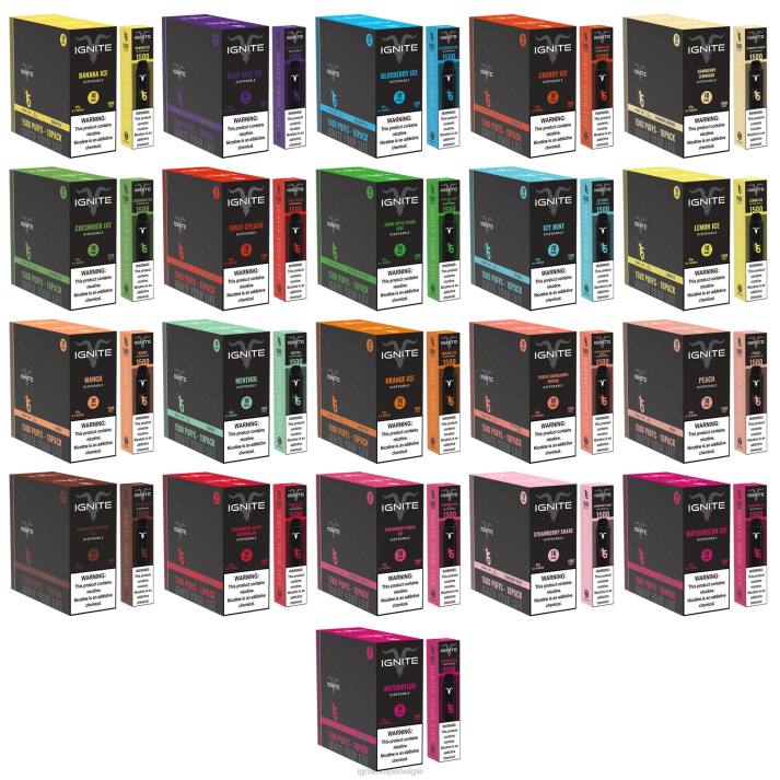 IGNITE tobacco vape - groene appel perzik kiwi IGNITE V15 vape-pen 10-pack 0040T101