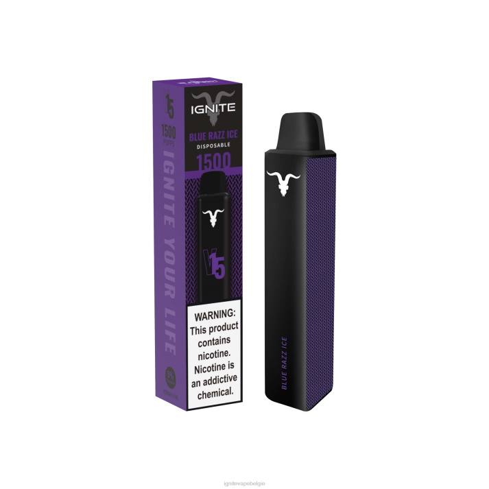 IGNITE vape Brussel - blauw razz-ijs IGNITE V15 vape-pen 0040T107