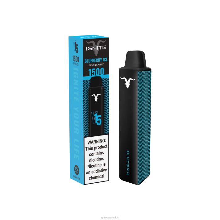 IGNITE vape Brussel - blauw razz-ijs IGNITE V15 vape-pen 0040T107